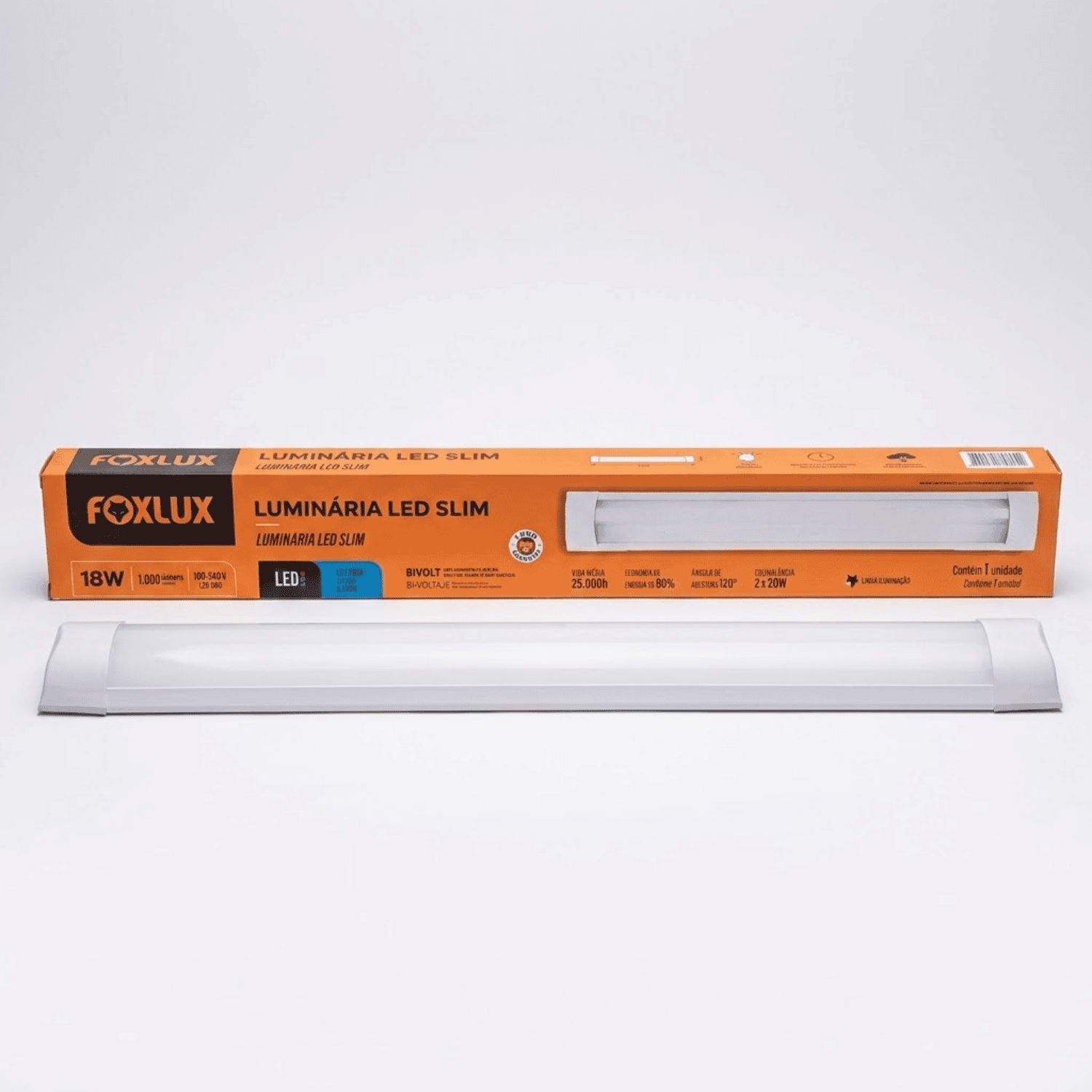 luminaria led slim 18W 6500K foxlux