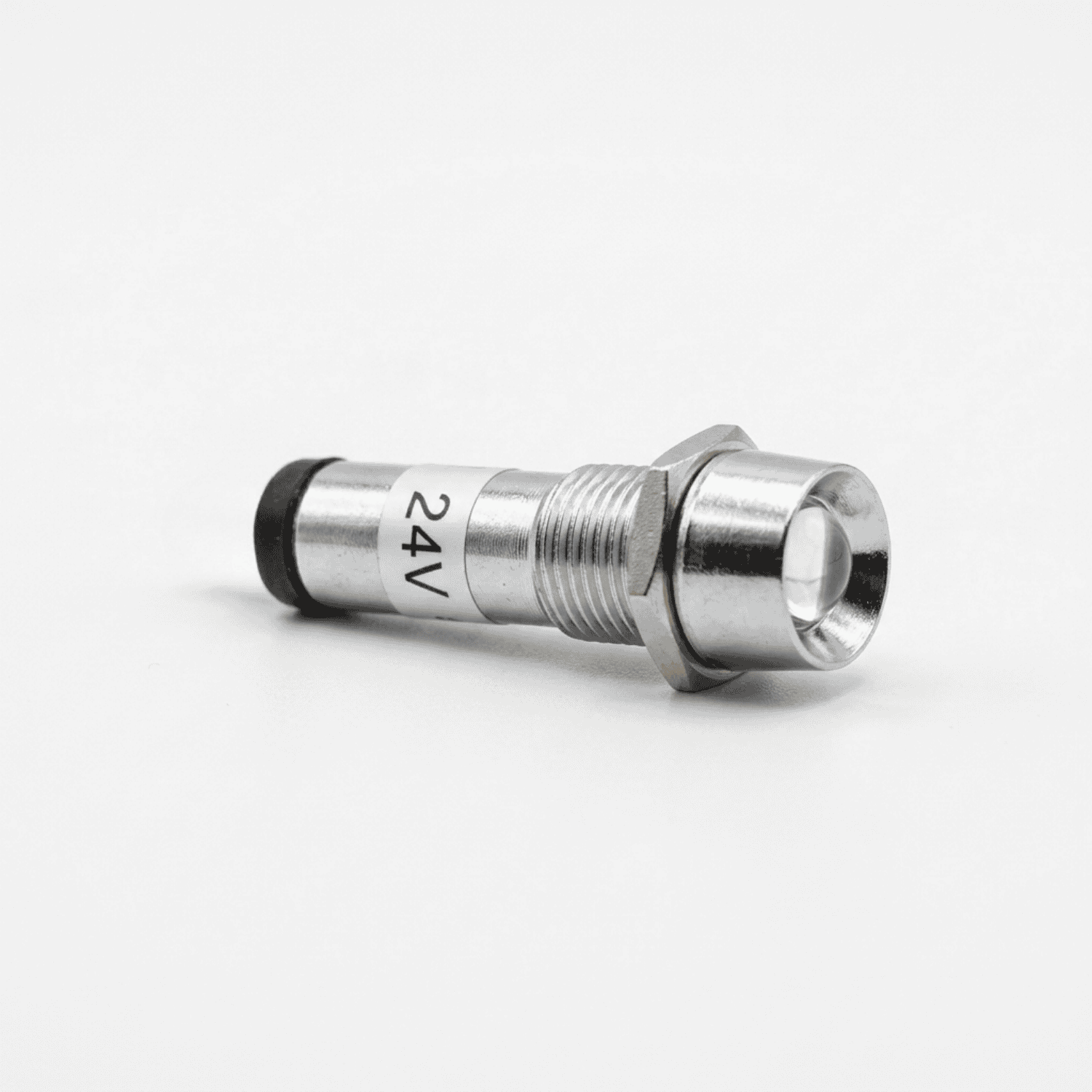 Sinaleiro Metalico 8mm 24V branco